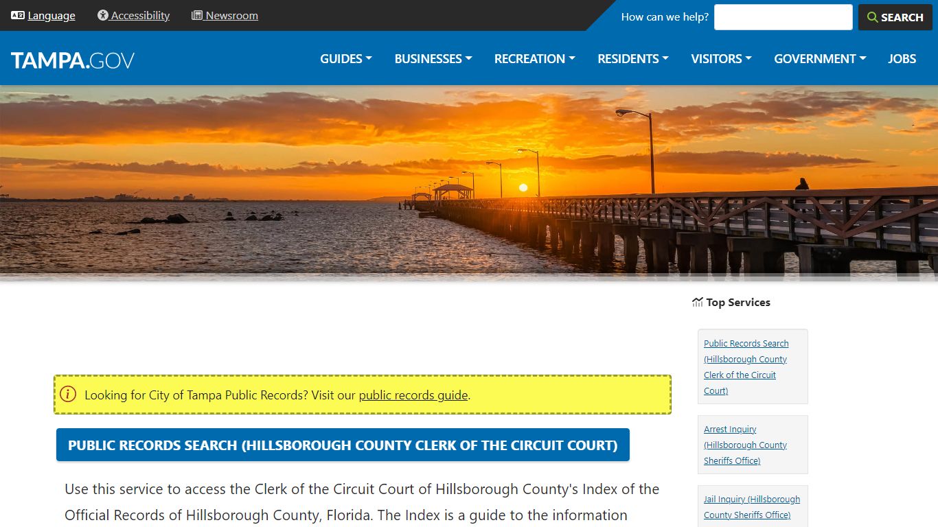 Public Records Search (Hillsborough County Clerk of the Circuit Court ...